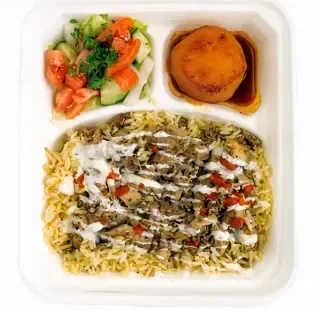 2 Lazeez Lunch Boxes (Chicken, Falafel or Donair)