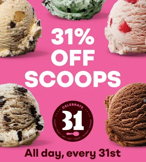 31% Off All Scoops image