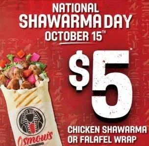 National Shawarma Day $5 Favourites!