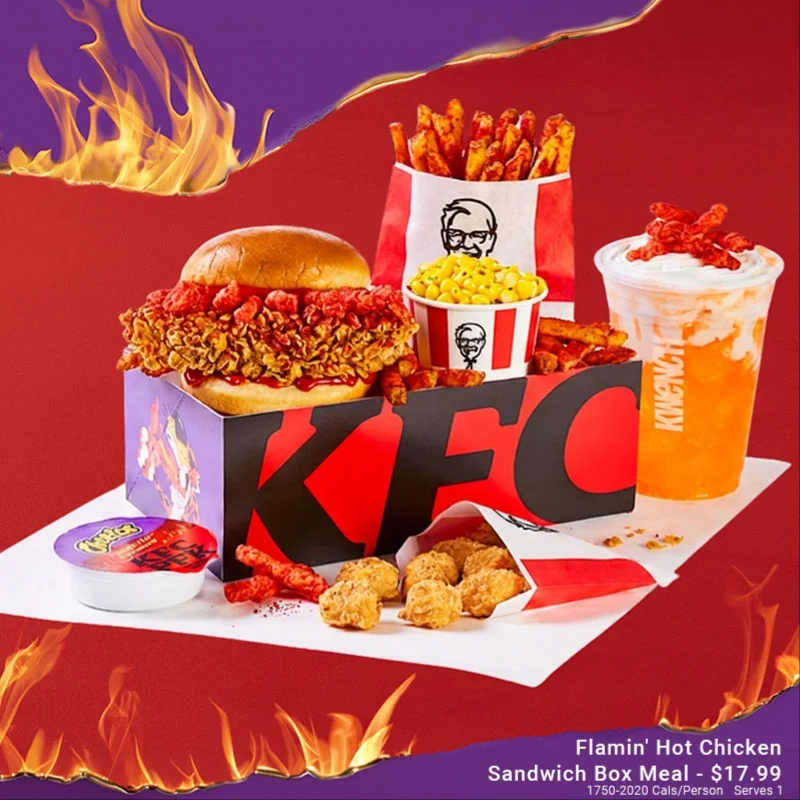 Flamin' Hot Chicken Sandwich Box Meal