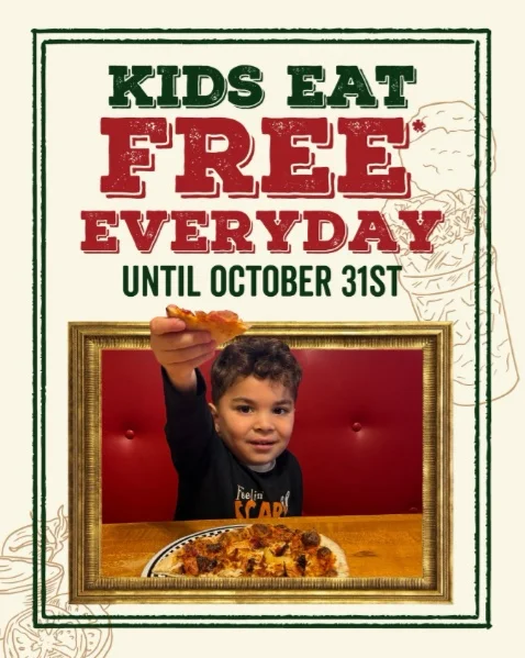 Kids Eat Free ALL OCTOBER!