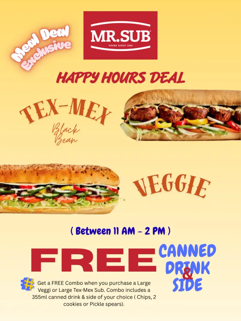Free Drink & Chips with Large Veggie or TexMex sub image