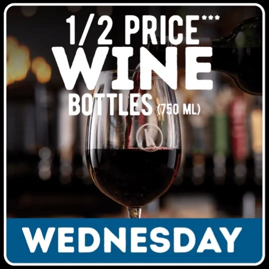 Wednesday Deal - 1/2 Price Wine Bottles image
